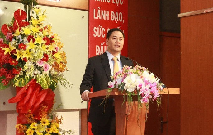   TS Bùi Hữu Toàn trong ngày nhận quyết định bổ nhiệm Hiệu trưởng Trường ĐH Ngân hàng TP.HCM.    