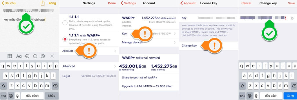 Hướng dẫn nhận 1,4 triệu GB data VPN Warp  miễn phí