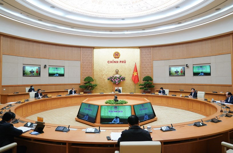 Thủ tướng Nguyễn Xuân Phúc chủ trì cuộc họp. Ảnh: Chinhphu.vn
