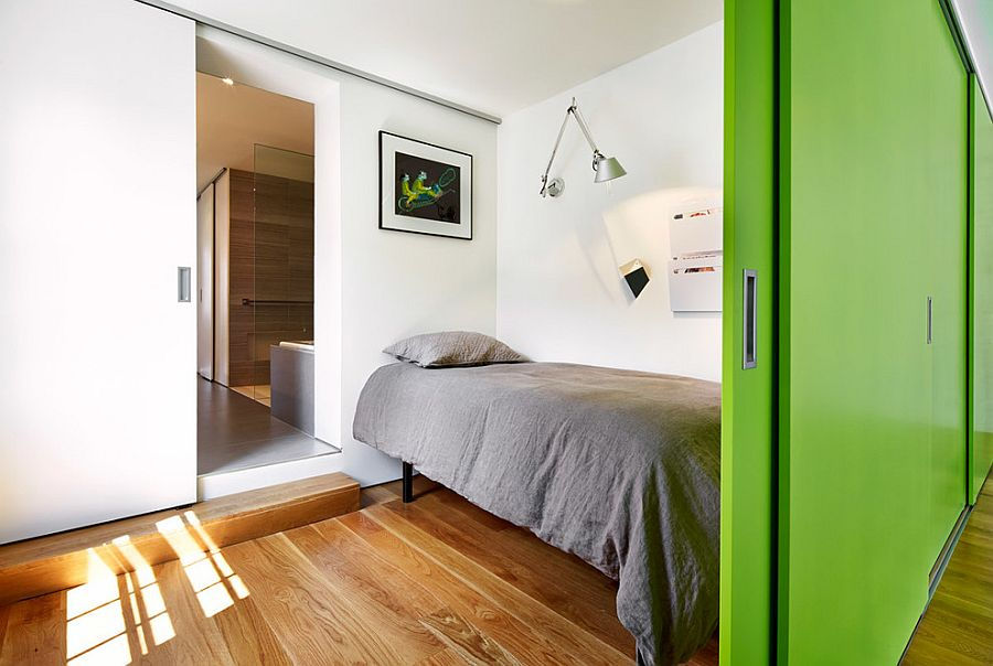 Cửa trượt và giường thông minh có thể sử dụng cho bất kỳ không gian phòng ngủ nhỏ.