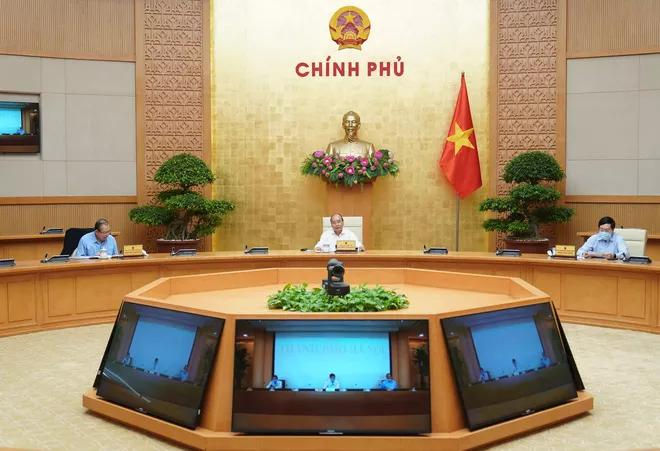 Thủ tướng Nguyễn Xuân Phúc chủ trì phiên họp. Ảnh: VGP