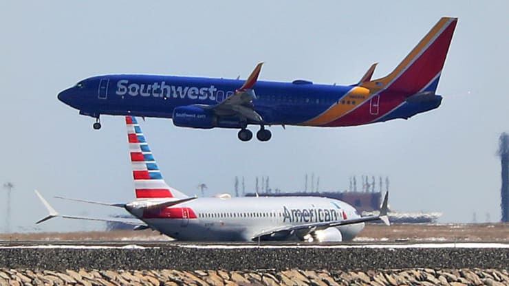    Chuyến bay của hãng hàng không Southwest Airlines 1117 từ St. Louis hạ cánh tại sân bay quốc tế Boston Logan vào ngày 13/3/2019. Ảnh: Getty. 