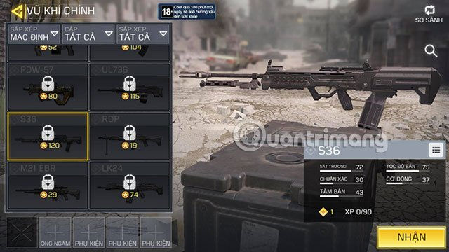 Top súng mạnh nhất Call of Duty Mobile