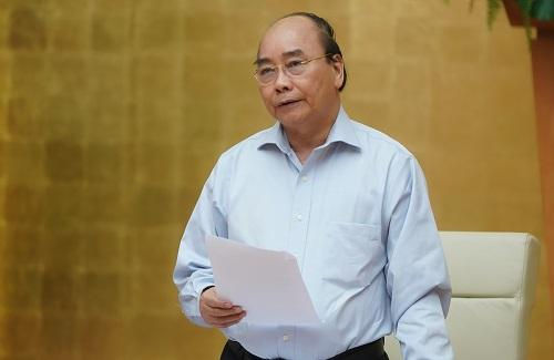 Thủ tướng Nguyễn Xuân Phúc chủ trì cuộc họp Thường trực Chính phủ nghe Ban Chỉ đạo quốc gia báo cáo về công tác phòng, chống dịch COVID-19. Ảnh: VGP