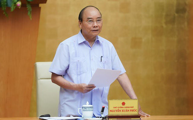 Thủ tướng Nguyễn Xuân Phúc phát biểu kết luận cuộc họp.
