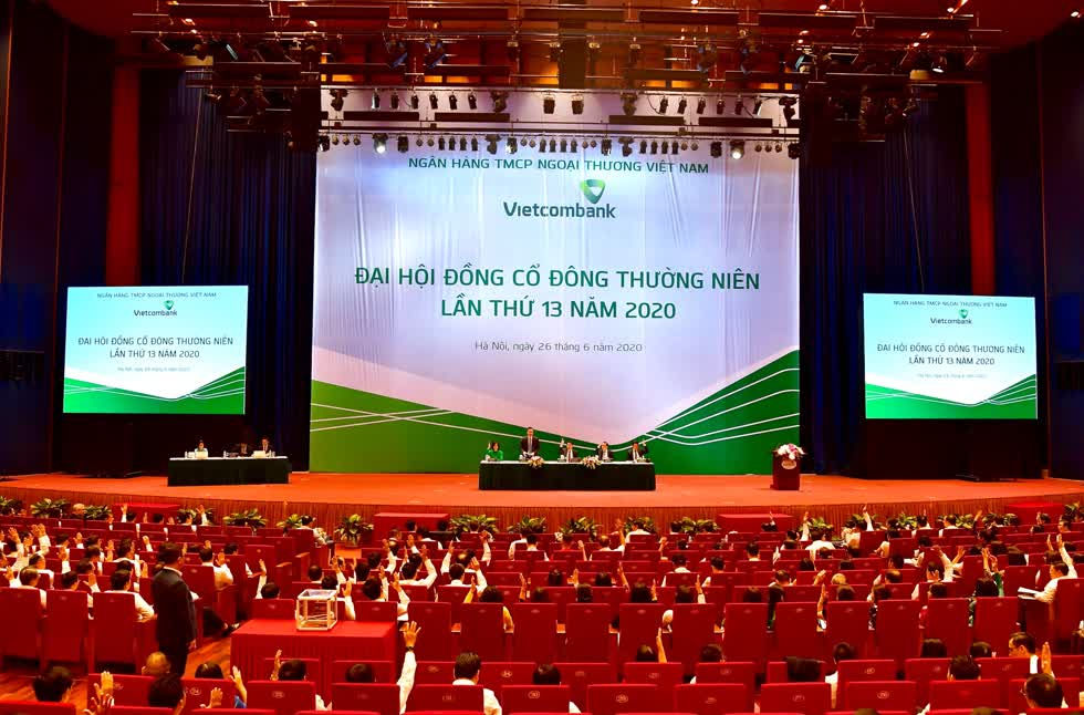 Đại hội cổ đông thường niên năm 2020 Vietcombank diễn ra sáng nay 26/6 tại Hà Nội.
