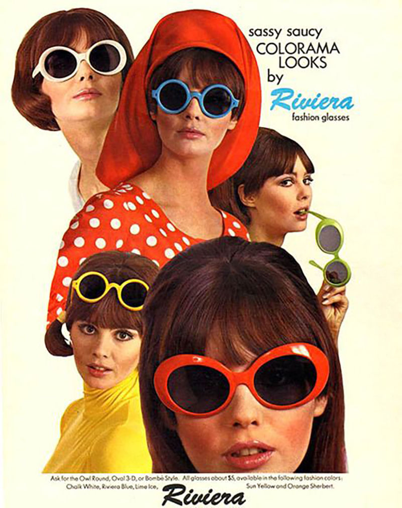 Poster quảng cáo của hãng kính mát Riviera trong giai đoạn này. (Ảnh: The Swinging Sixties) 