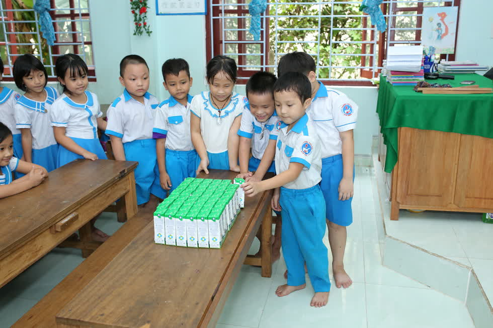 Chương trình Sữa học đường theo hình thức xã hội hóa với nguồn kinh phí thực hiện đến từ ngân sách nhà nước, doanh nghiệp hỗ trợ và phụ huynh đóng góp.