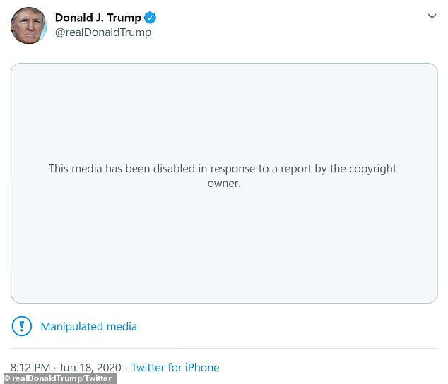 Twitter đã xóa tấm ảnh vi phạm bản quyền của TT Trump.