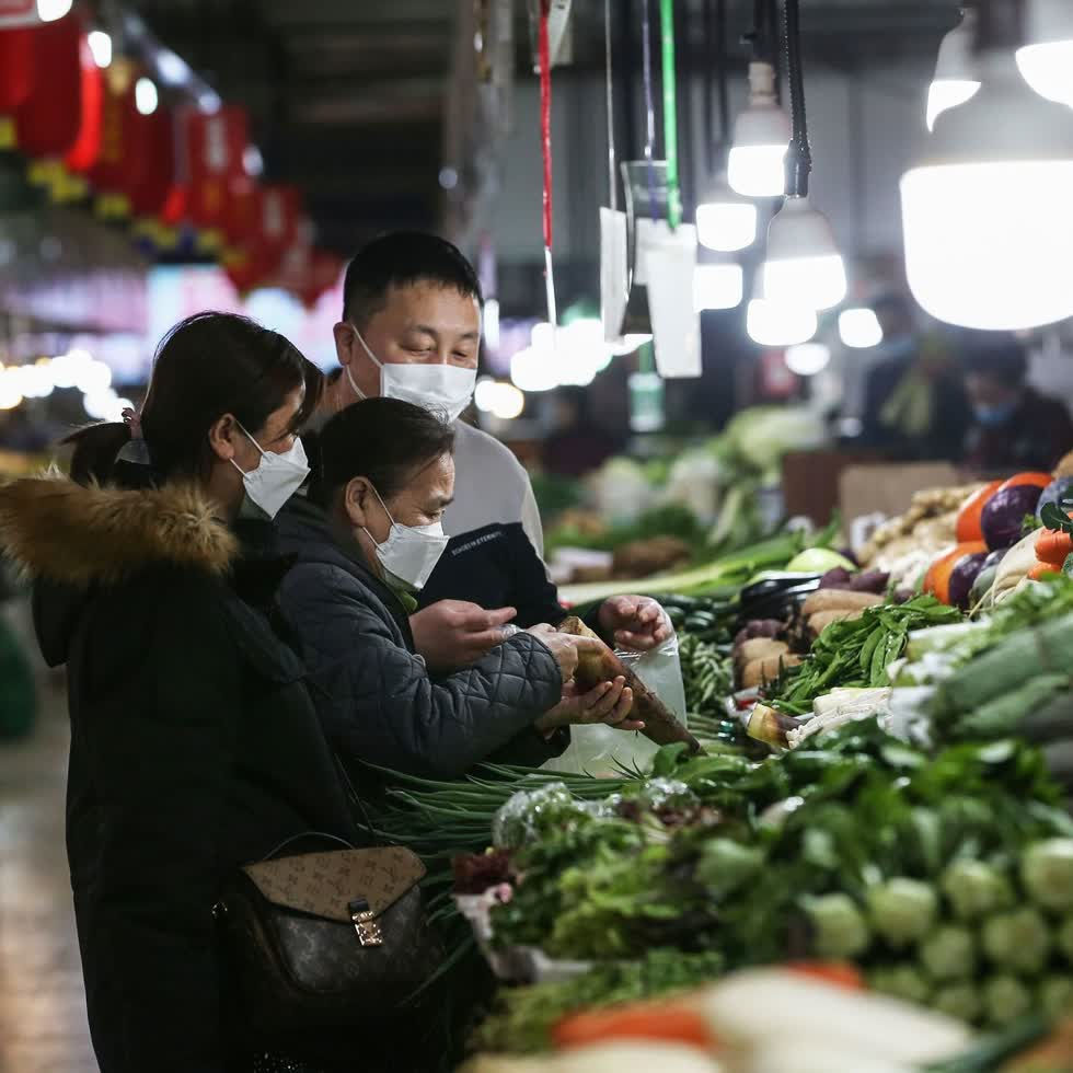 Giá các mặt hàng của thực phẩm đang tăng theo tuần ờ Trung Quốc.