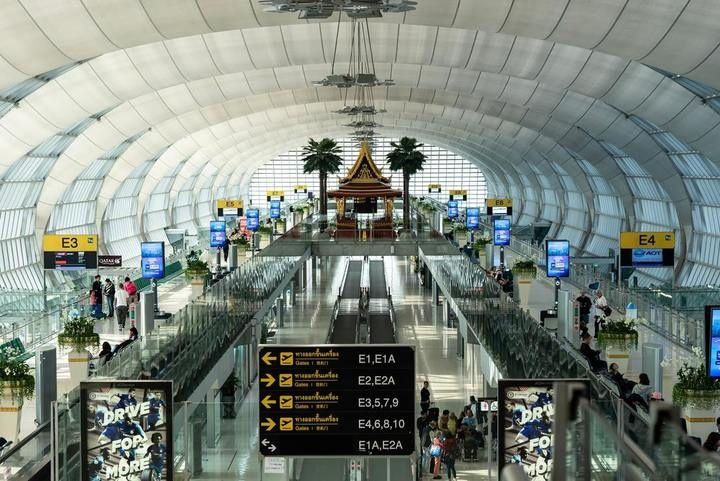 Bên trong sân bay Quốc tế  Suvarnabhumi. Ảnh minh họa.