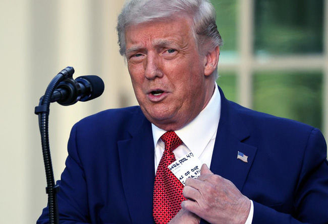 Tổng thống Mỹ Donald Trump phát biểu tại Nhà Trắng ngày 14/7. Ảnh: Reuters