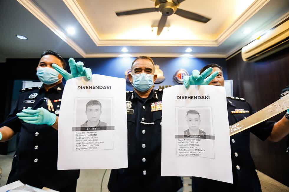Cảnh sát Seberang Perai Utara cung cấp hình ảnh nghi phạm.