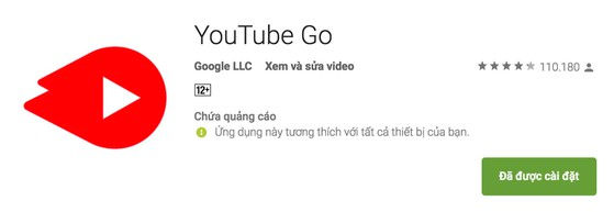   YouTube Go được cung cấp miễn phí trên Google Play sau thời gian thử nghiệm tại Ấn Độ. Ảnh: Kỷ Nguyên Số.  