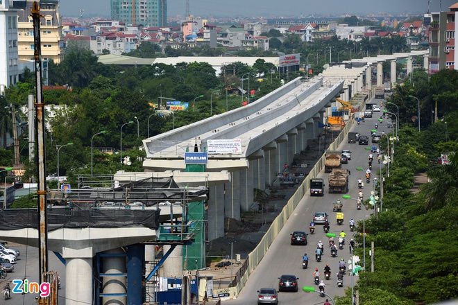 Tuyến metro số 3 đoạn từ ga Hà Nội tới Hoàng Mai là đoạn tiếp nối tuyến từ Nhổn đến ga Hà Nội đang được đầu tư xây dựng. Ảnh: Hoàng Hà.