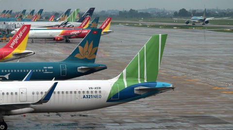 Vietnam Airlines, Vietjet và Bamboo Airways lại đau đầu vì COVID-19 bùng phát. Ảnh: Zing.