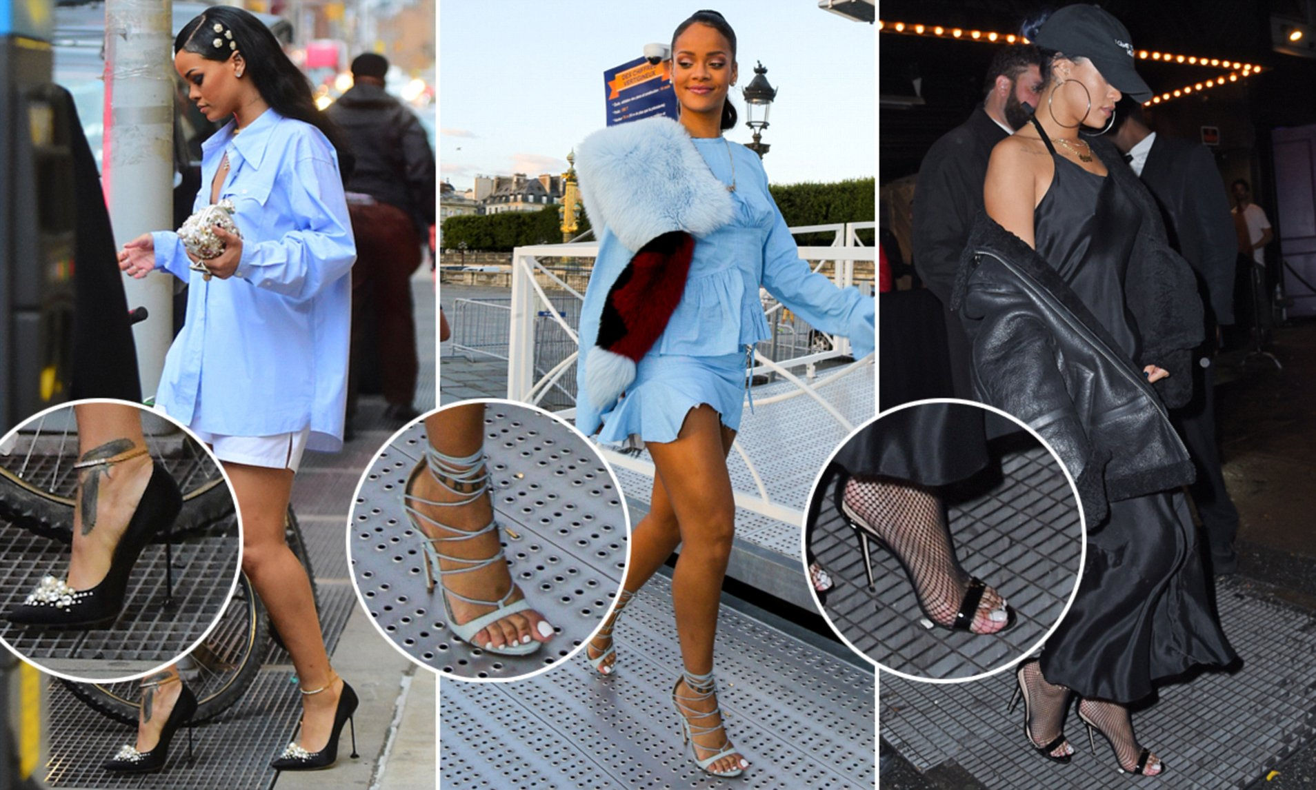 Cách Rihanna đi giày cao gót
