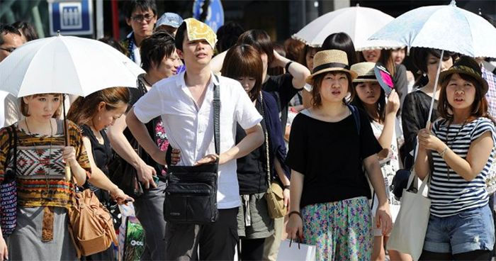 Nhật Bản đang trải qua những đợt nắng nóng gay gắt. 