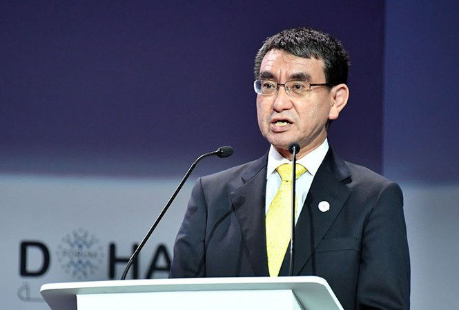 Bộ trưởng Quốc phòng Nhật Bản Taro Kono. Ảnh: Mofa Japan