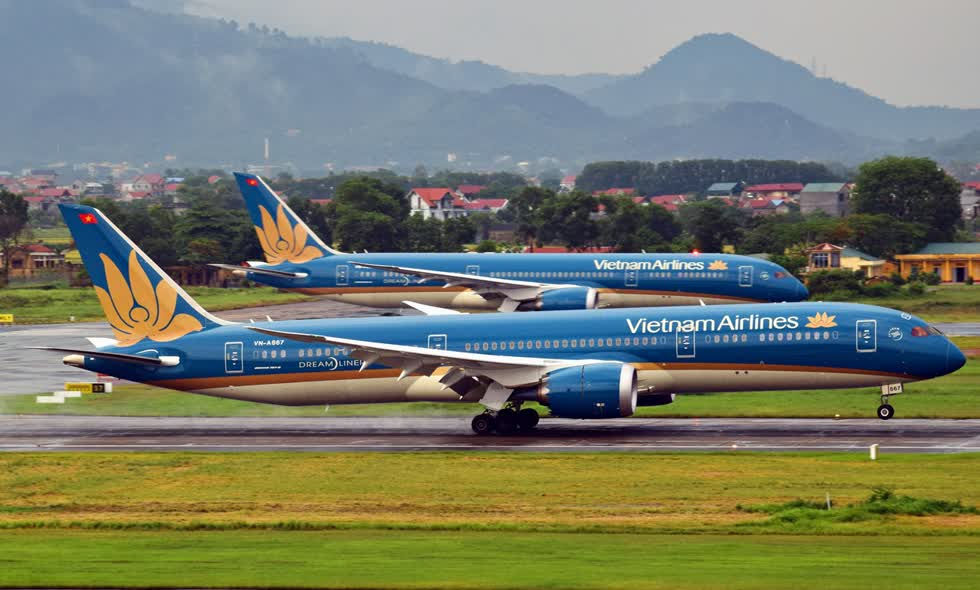 Các chuyến bay Việt Nam - Nhật Bản Vietnam Airlines sẽ khai thác bằng máy bay thân rộng Boeing 787. Ảnh: VNA 