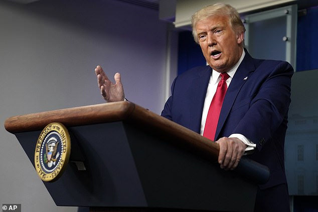 Tổng thống Mỹ Donald Trump tại cuộc họp báo ở Nhà Trắng hôm 16/9. Ảnh:AP.