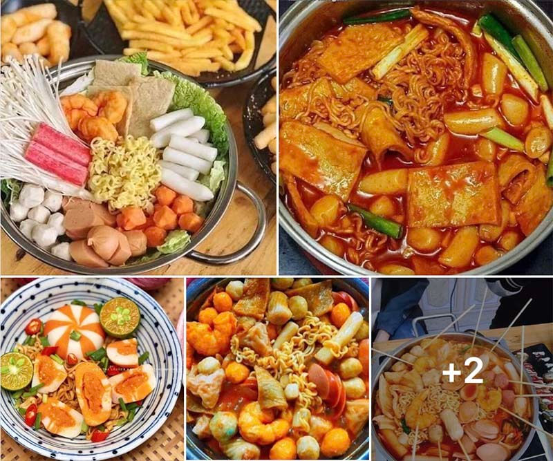 Lẩu tokbokki những ngày gần đây được rao bán tràn ngập trên 