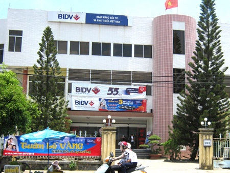 Ngân hàng BIDV chi nhánh Phú Yên, nơi ông Công từng công tác. Ảnh; báo Công Luận.