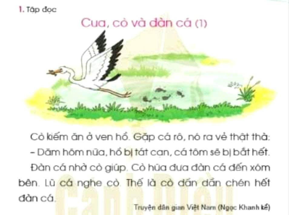 Một bài học gây tranh cãi trong SGK Tiếng Việt 1, bộ sách Cánh Diều.