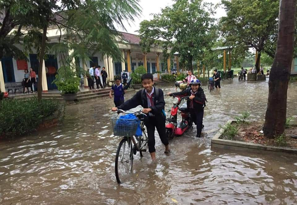 Quảng Nam cho học sinh nghỉ học để tránh bão. Ảnh: Giáo dục Thời đại