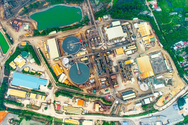 Nhà máy chế biến khoáng sản củaMasan High-Tech Materials tại mỏ đa kim Núi Pháo. Ảnh: MHT