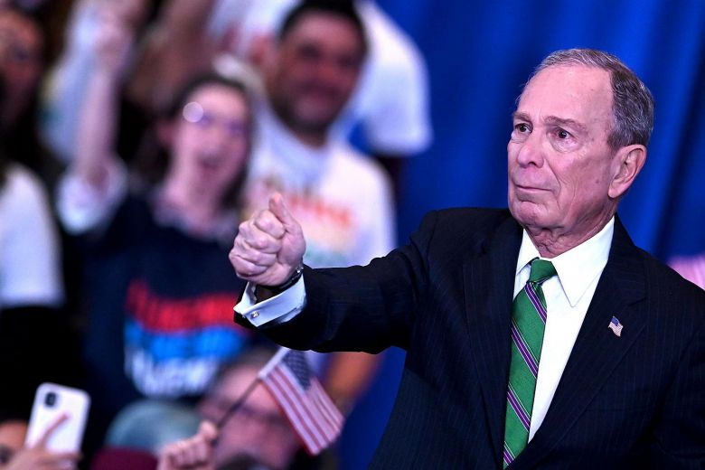 Tỷ phú Bloomberg đã mất đề cử của đảng Dân chủ vào tay Joe Biden nhưng vẫn ủng hộ Biden hết mình. Ảnh: AFP