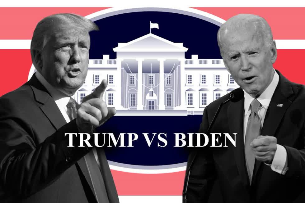 Ứng viên Joe Biden đã tạo ra cách biệt về tỷ lệ ủng hộ của cử tri so với Tổng thống Trump ở nhiều bang quan trọng 6 ngày trước cuộc bầu cử Mỹ 2020. Ảnh: Standard