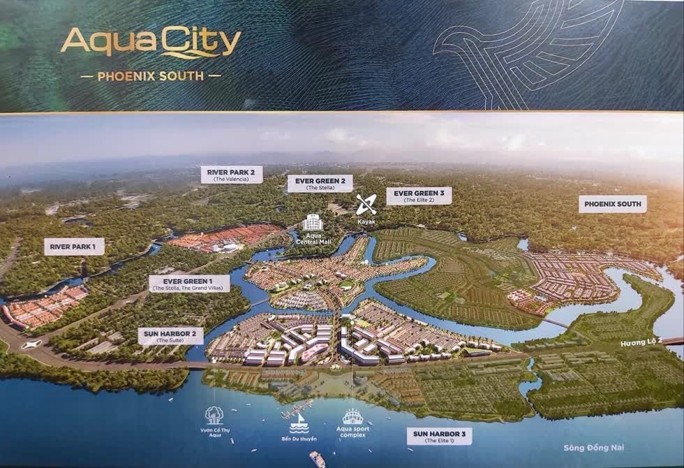 Việc thâu tóm Bất động sản Phúc Hoa, có được đảo Phụng Hoàng giúp Aqua City nâng tổng diện tích lên gần 1.000 ha. Ảnh: Novaland