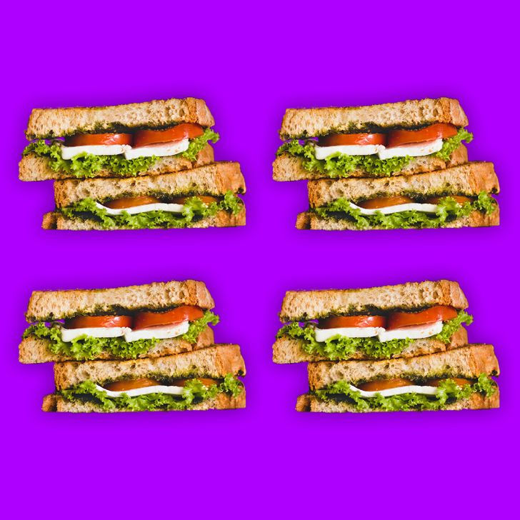 1.000 cal = 12 oz (340 g); Phần: 4 bánh mì sandwich