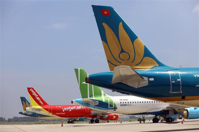 Các hãng hàng không Việt phải bỏ ra hàng chục triệu USD để thuê máy bay mỗi tháng. Ảnh: TTXVN