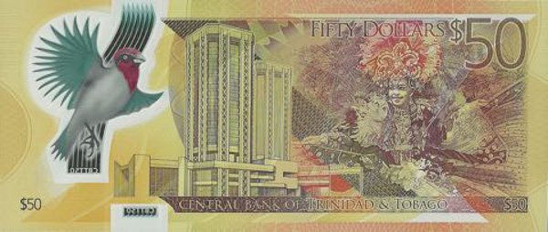 Tờ 50 đô la của Trinidad và Tobago (mặt sau).
