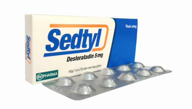 Sản phẩm huốc viên nén bao phim Sedtyl (Desloratadin 5mg).