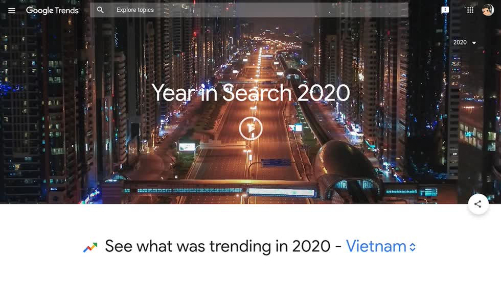 Người Việt tìm kiếm nội dung gì nhiều nhất trên Google năm 2020?