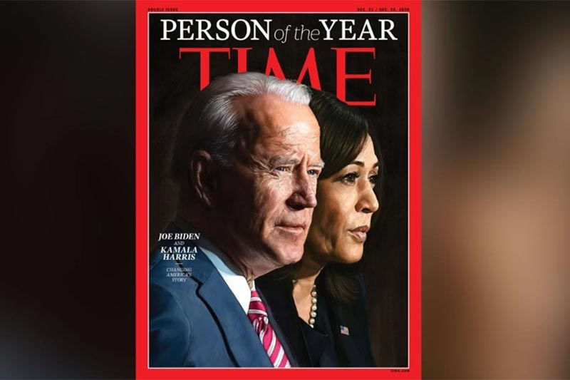 Ông Joe Biden và bà Kamala Harris được Time vinh danh là Nhân vật của năm. Ảnh: Time