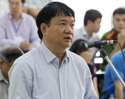   Ông Đinh La Thăng tại phiên tòa hồi tháng 5/2018. Ảnh: TTXVN.    