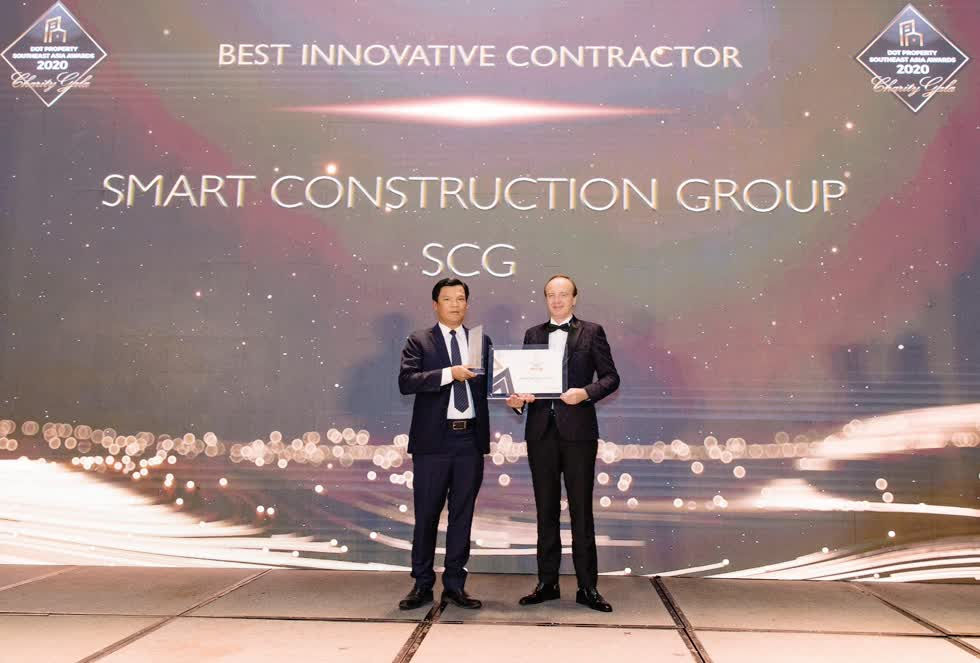 Công ty Cổ phần xây dựng SCG (Smart Construction Group) nhận giải thưởng Best Innovative Contractor Southeast Asia 2020 - Nhà thầu xây dựng đột phá nhất Đông Nam Á 2020.