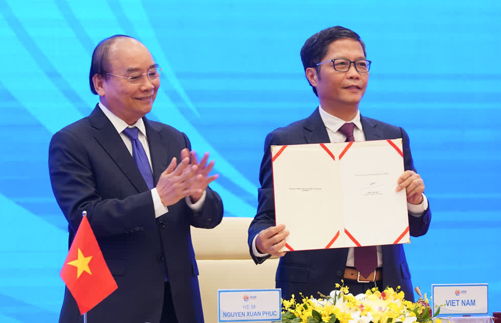 RCEP được ký kết trong khuôn khổ Hội nghị cấp cao ASEAN do Việt Nam làm chủ tịch. Ảnh: VGP