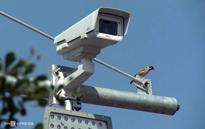 Camera được lắp đặt trên cao tốc Nội Bài - Lào Cai. Ảnh:Sơn Hải