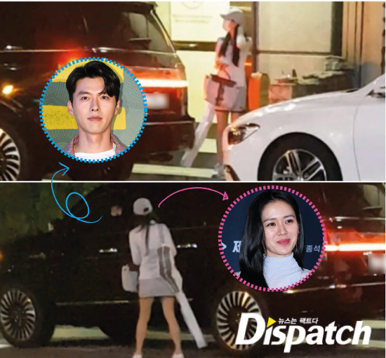 Dispatch ghi lại cảnh Hyun Bin, Son Ye Jin đến sân golf. Ảnh: Dispatch.