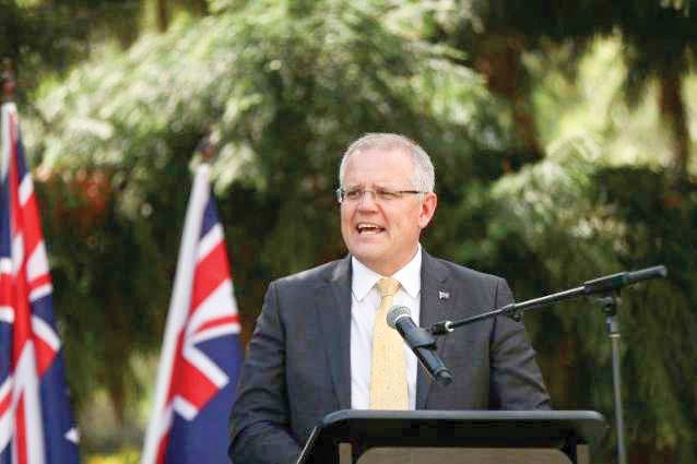 Thủ tướng Úc Scott Morrison. Ảnh: AFP.