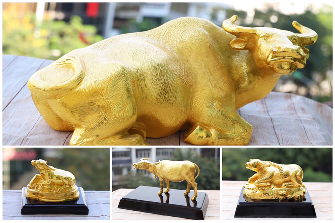   Bộ sưu tập tượng Trâu vàng do Golden Gift Vietnam chế tác.  