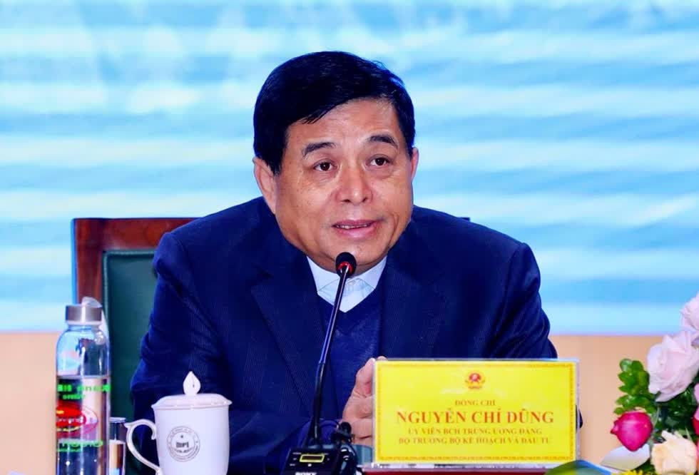 Bộ trưởng Kế hoạch và Đầu tư Nguyễn Chí Dũng tại hội nghị chiều 8/1. Ảnh: MPI.