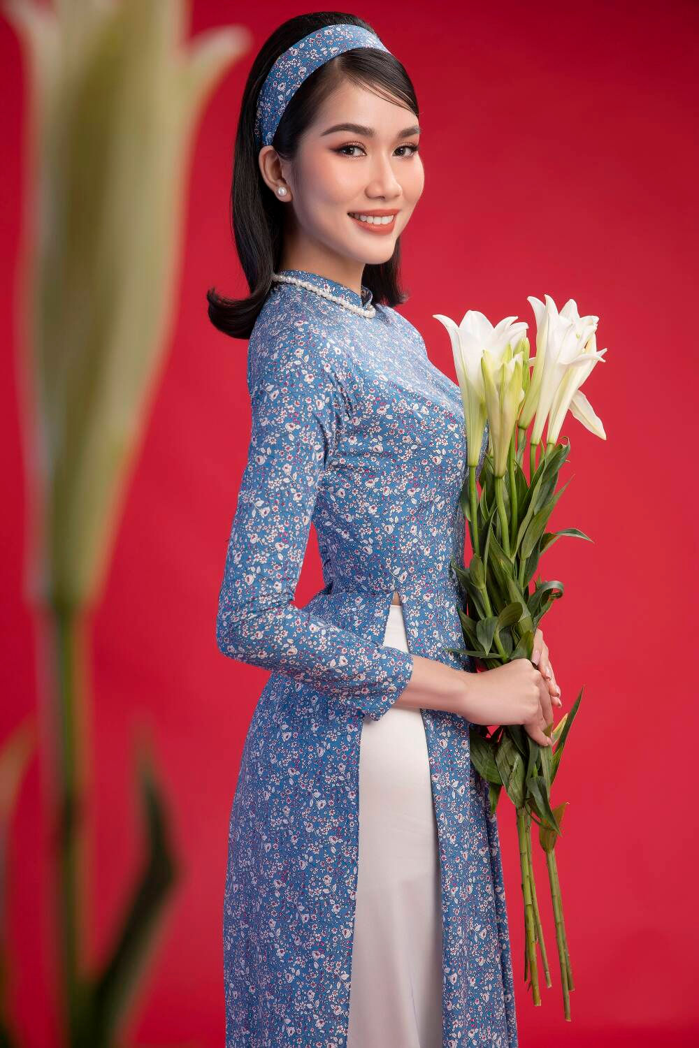 Top 3 Hoa hậu Việt Nam 2020 Đỗ Hà - Phương Anh - Ngọc Thảo chào xuân 'ngọt lịm' với áo dài cổ điển Ảnh 7