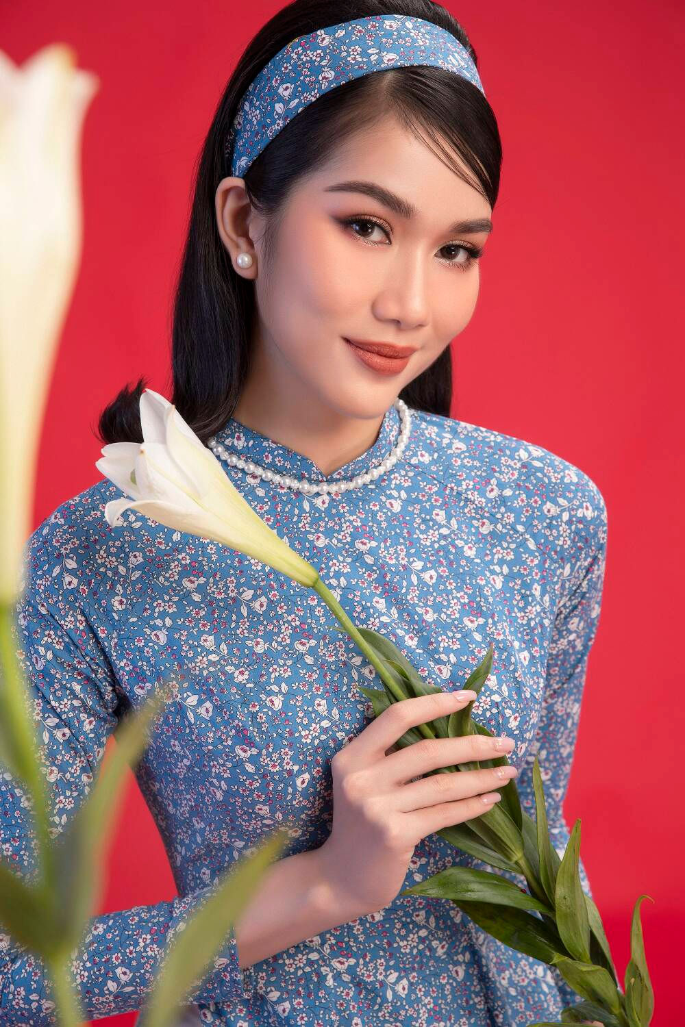Top 3 Hoa hậu Việt Nam 2020 Đỗ Hà - Phương Anh - Ngọc Thảo chào xuân 'ngọt lịm' với áo dài cổ điển Ảnh 9
