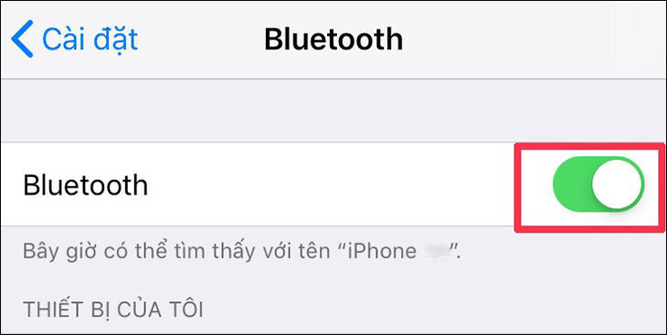 Bật bluetooth trên điện thoại